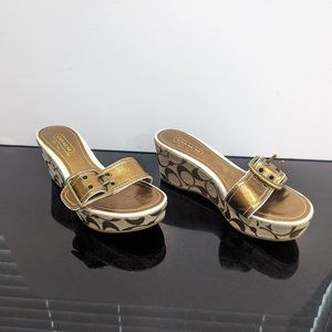 Coach Wedge Sandals Size 6